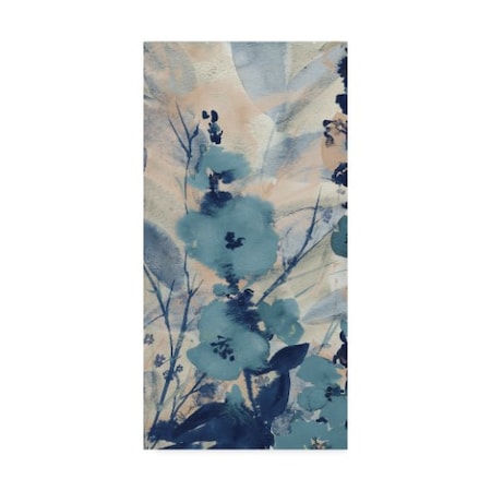 Marietta Cohen Art And Design 'Blue Floral Textile 2' Canvas Art,12x24